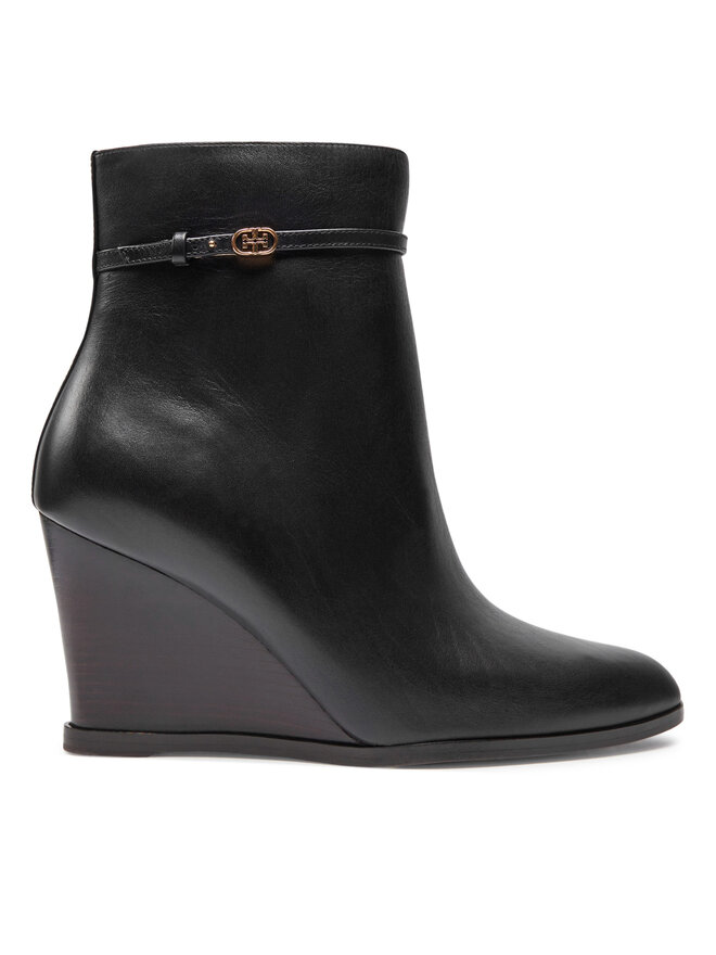 Tory Burch Ботильйони Tory Burch Double T Buckle 158092-006 Чорний