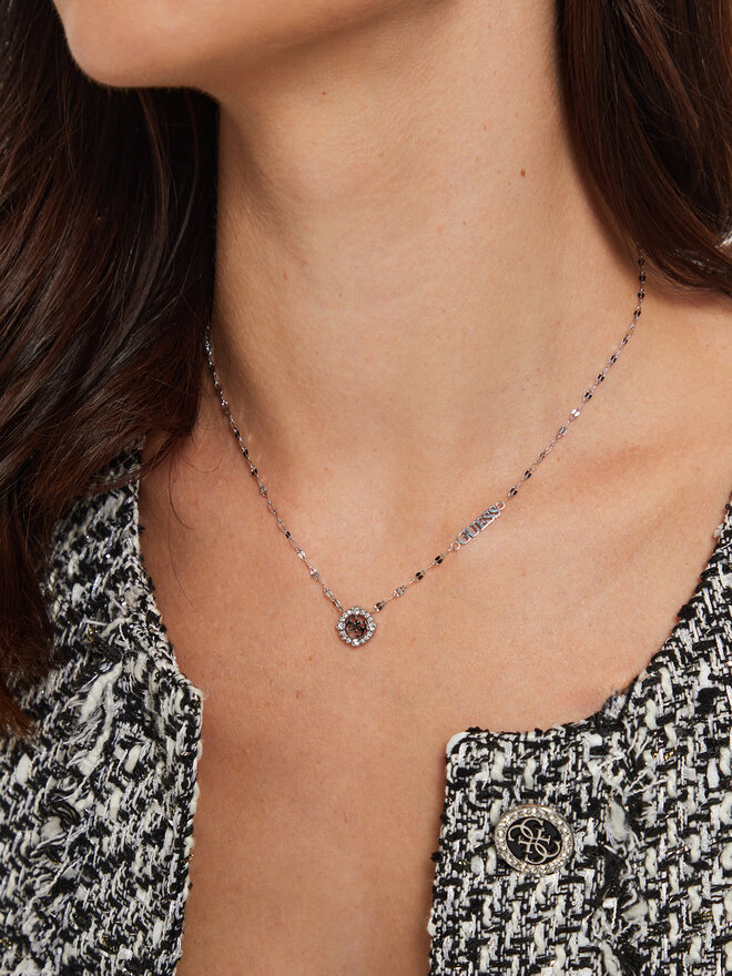 Guess Ogrlica Guess JUBN0464 3JW Srebrna