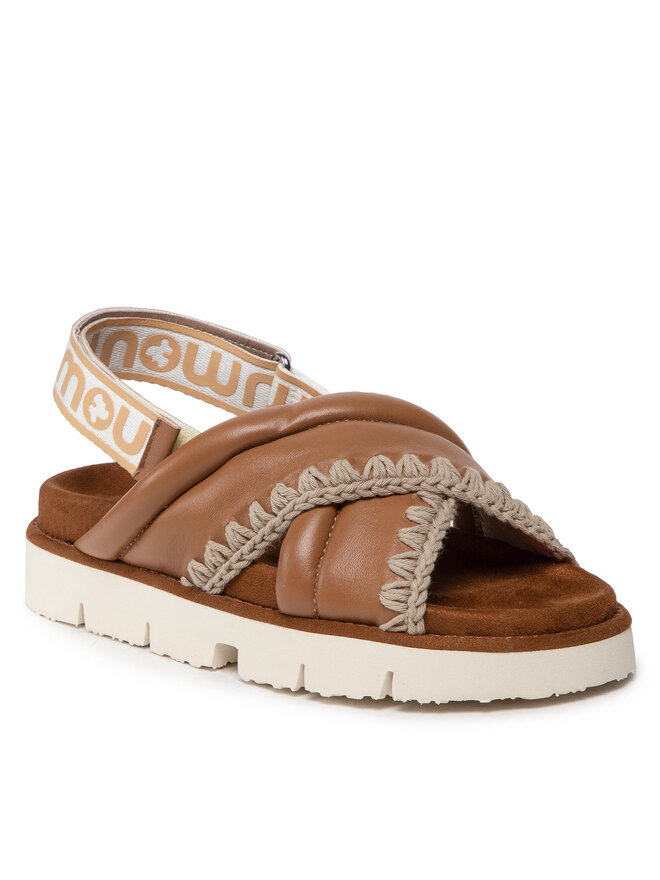 Mou Sandalen Mou New Bio # 03 Criss-Cross Upper SW461004C Braun