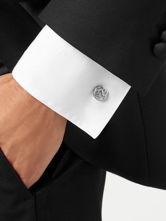 PHILIPP PLEIN Manžetové knoflíčky PHILIPP PLEIN Plein Icon PJ9AA10CU Stříbrná