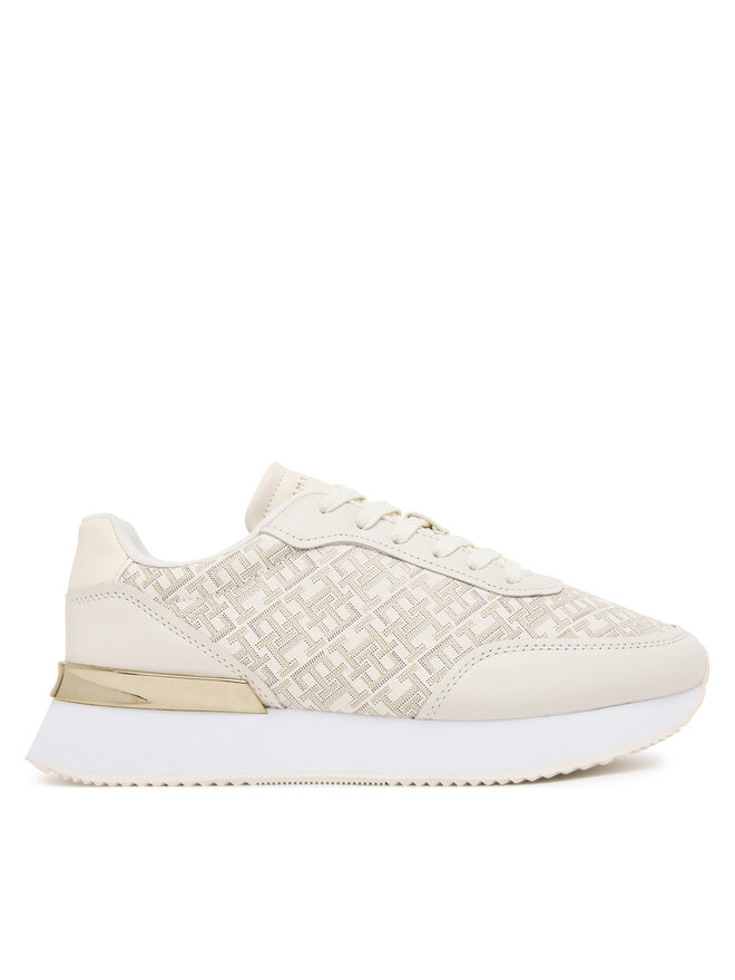 Tommy Hilfiger Tenisice Tommy Hilfiger Chic Monogram Runner FW0FW09051 Écru