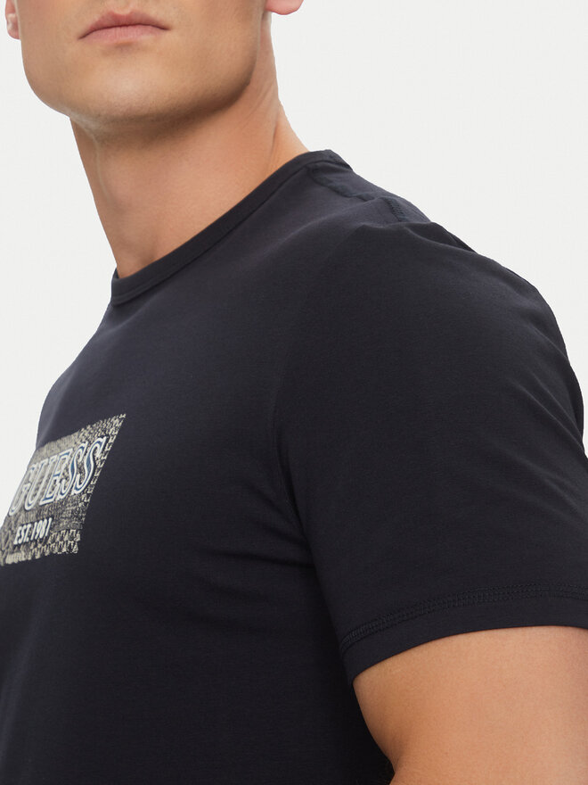 Guess Guess Marškinėliai M5GI19 J1314 Tamsiai mėlyna Regular Fit