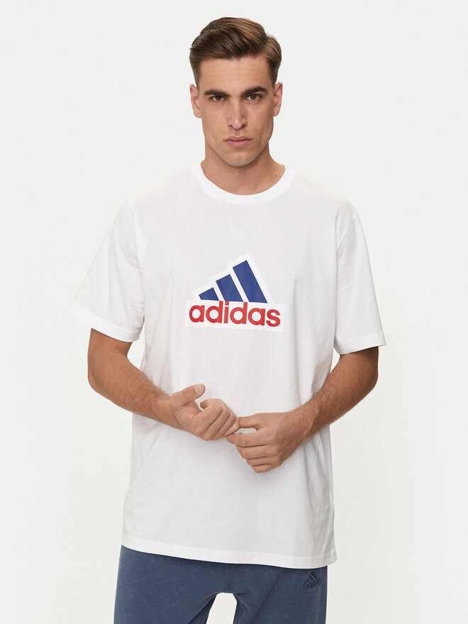 adidas adidas Marškinėliai Future Icons Badge of Sport IS3234 Balta Loose Fit