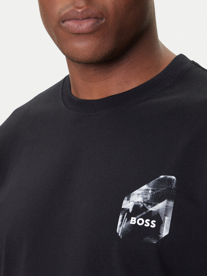BOSS BOSS Camiseta 50546374 Negro Relaxed Fit