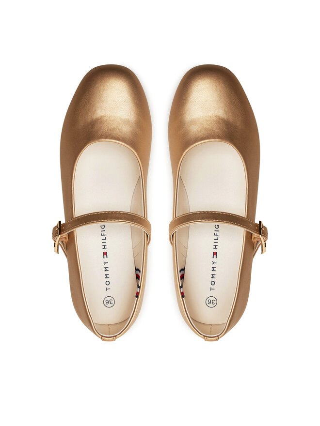 Tommy Hilfiger Baleriny Tommy Hilfiger Ballerina T3A3-33555-1372 S Złoty