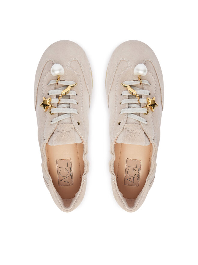 AGL Halbschuhe AGL Hoola Hoop P Charms D562019PGF Creme