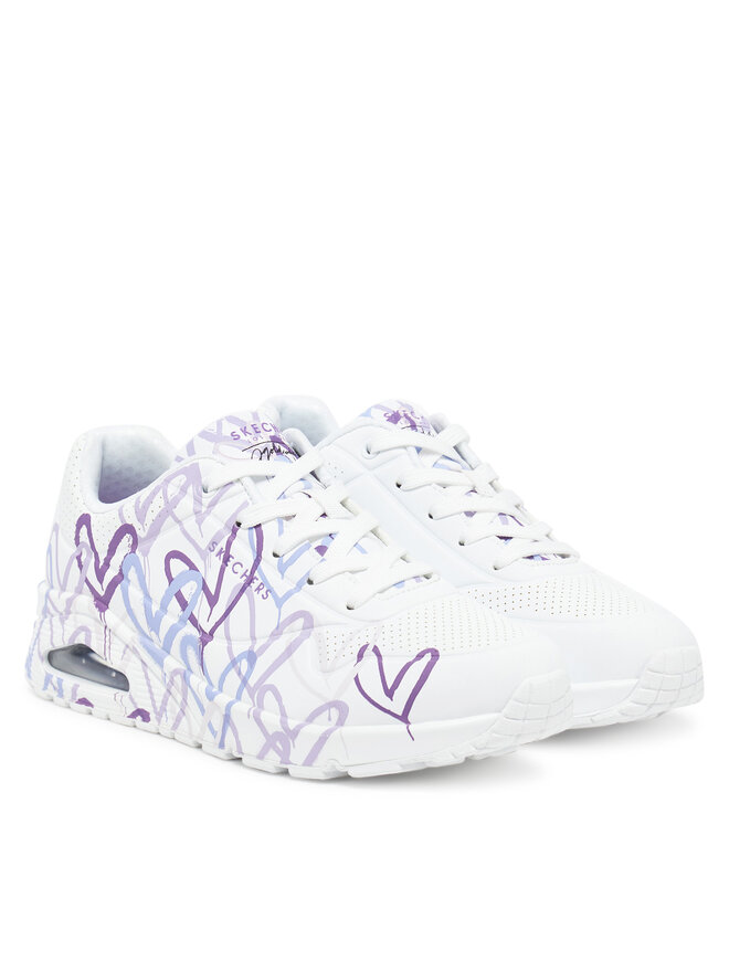 Skechers Sneakersy Skechers Skechers x Jgoldcrown Uno-Spread The Love 155507/WLPR Bílá