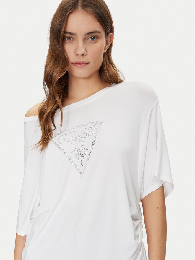 Guess Guess T-Shirt E4GI00 K68D2 Λευκό Regular Fit