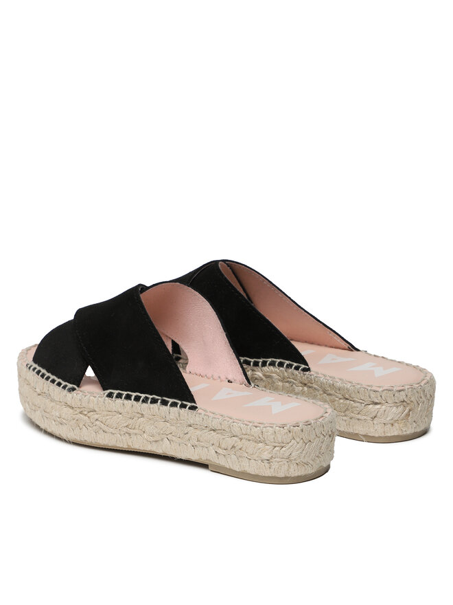 Manebi Espadrilles Manebi Double Sole X Bands Sandals K 1.0 DX Melns