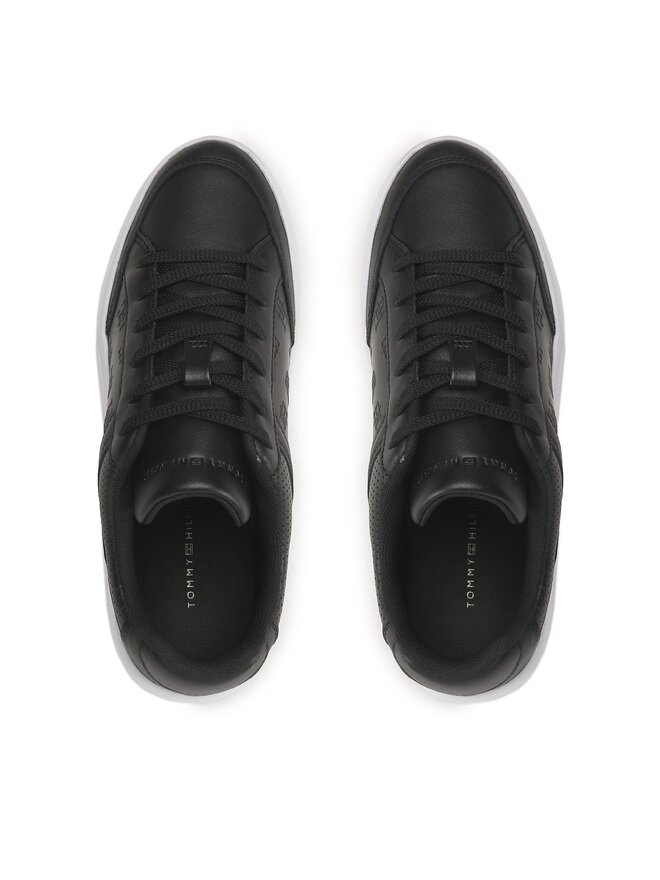 Tommy Hilfiger Superge Tommy Hilfiger Embossed Court FW0FW07297 Črna