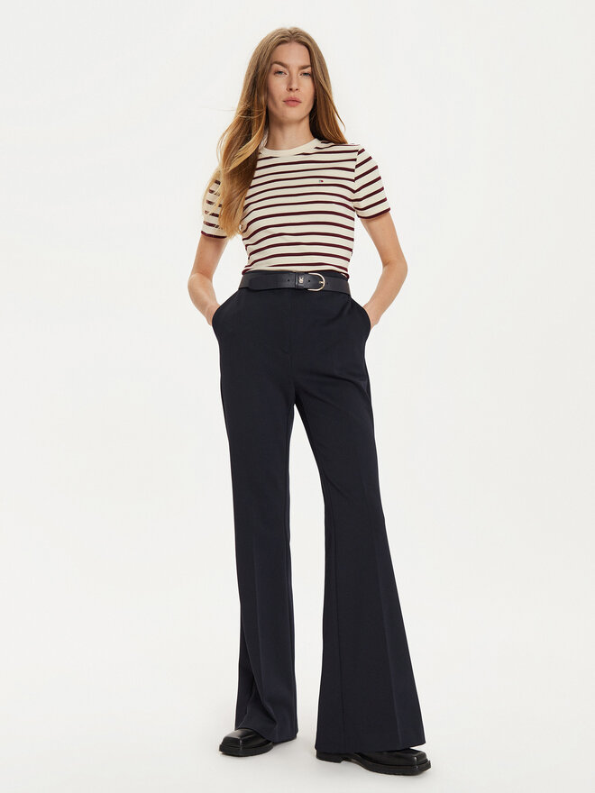 Tommy Hilfiger Tommy Hilfiger Majica New Cody WW0WW40587 Écru Slim Fit