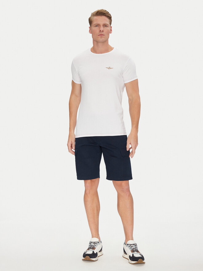 Aeronautica Militare Aeronautica Militare Camiseta AM1UTI003 Blanco Regular Fit