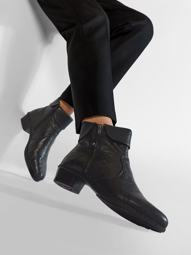 Rieker Botine Rieker Y07A8-01 Negru