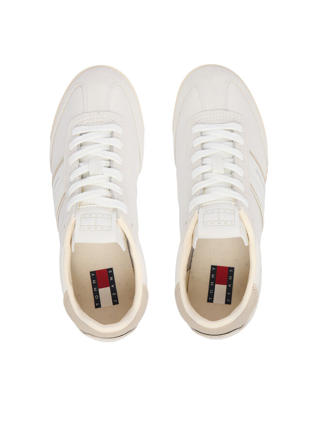 Tommy Jeans Sneakers Tommy Jeans Tjw Low Profile Runner Lthr Mix EN0EN03001 Écru