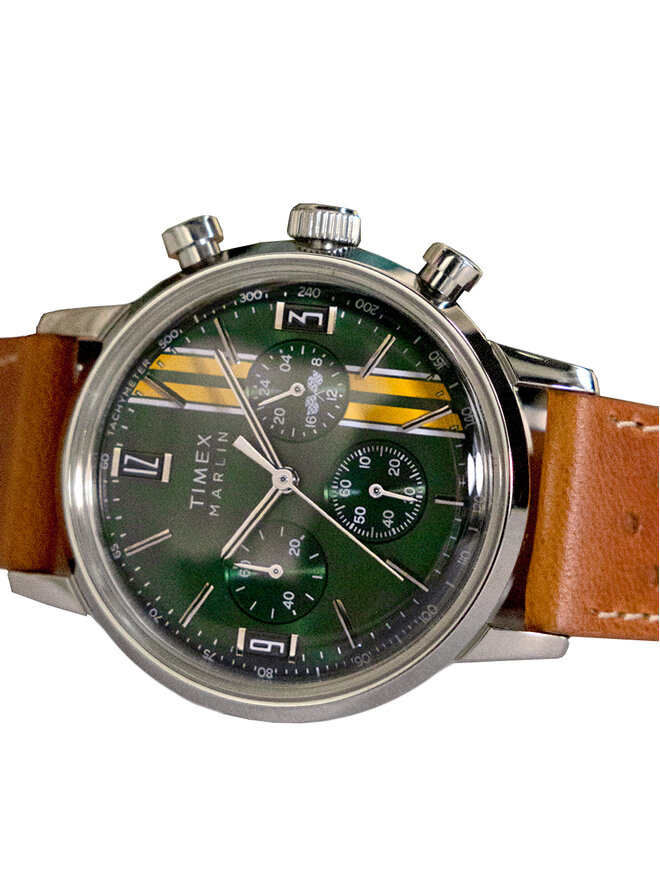 Timex Ročna ura Timex Marlin® Chronograph TW2W99100 Srebrna