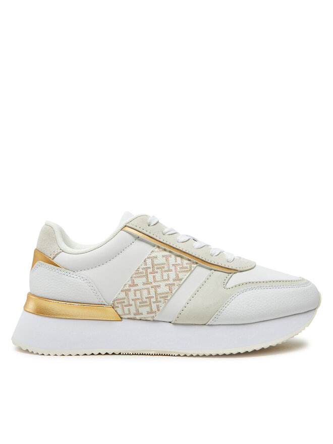 Tommy Hilfiger Sneakers Tommy Hilfiger Lux Monogram Runner FW0FW08387 Alb