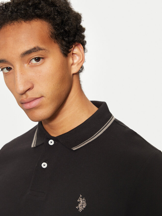 U.S. Polo Assn. U.S. Polo Assn. Polo marškinėliai MUP2255 Juoda Regular Fit