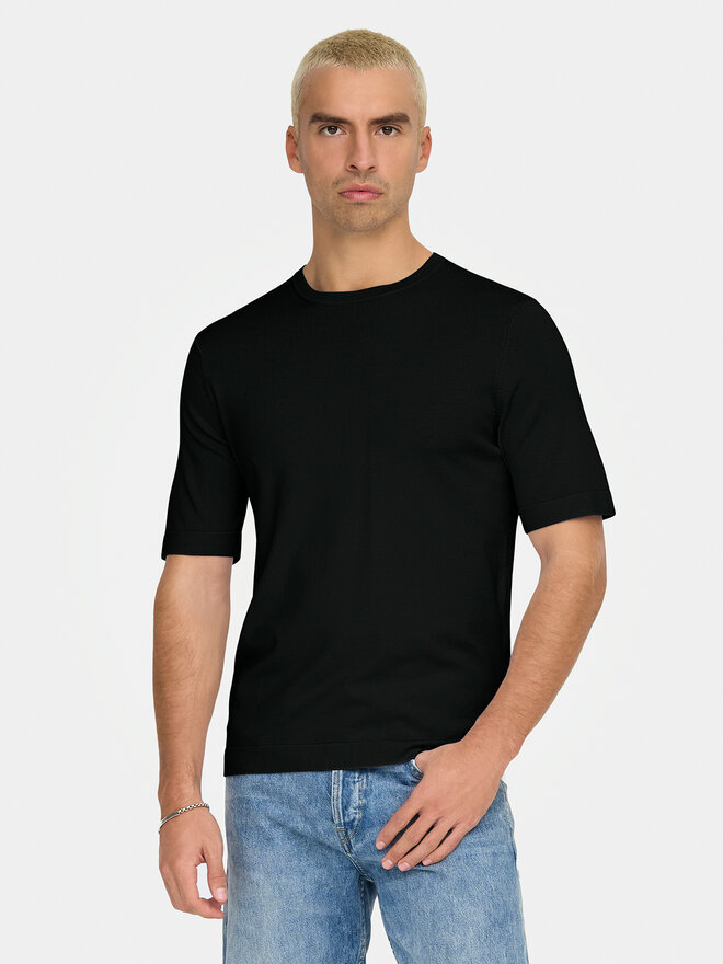 Only & Sons Only & Sons Marškinėliai Wyler 22022928 Juoda Regular Fit