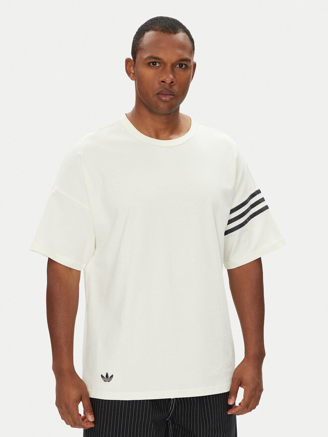 adidas adidas Marškinėliai Neuclassics HZ3698 Balta Oversize