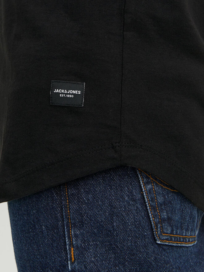 Jack&Jones Jack&Jones Marškinėliai Noa 12113648 Juoda Long Line Fit