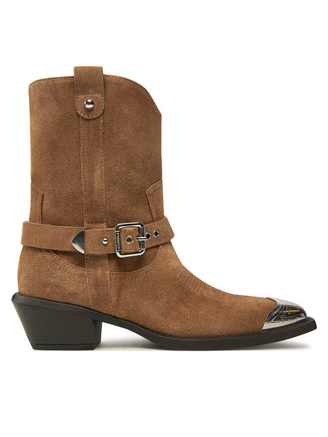 PINKO Kovbojská obuv Pinko Tex 08 SD0197P002 Hnědá