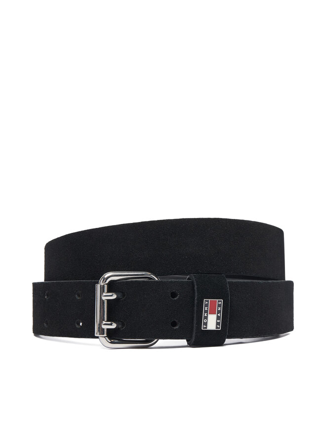 Tommy Jeans Gürtel Tommy Jeans Tjw Square 3.0 Suede AW0AW19300 Schwarz