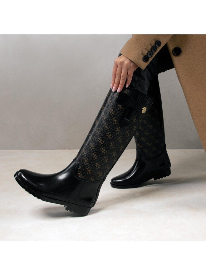 Bottes de pluie Guess Eberto FL7EBE FAL11 Noir chaussures
