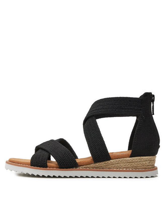 Skechers Szandál Skechers Bobs Desert Kiss - Desert Nights 113540/BLK Fekete