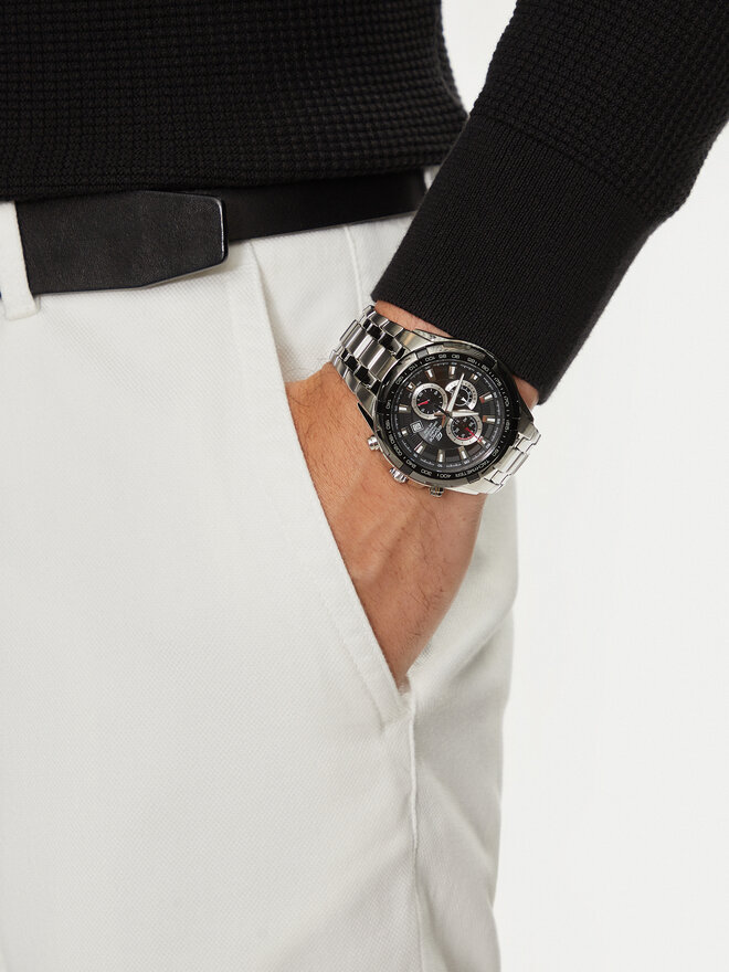 Casio Zegarek Casio Edifice EF-539D-1AVEF Srebrny