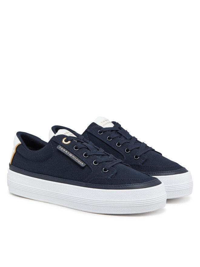 Tommy Hilfiger Sneakers Tommy Hilfiger Essential Vulc Textile Sneaker FW0FW08323 Dunkelblau