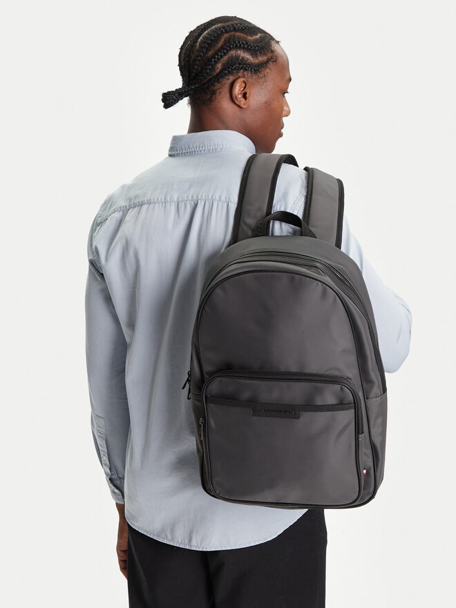 Tommy Hilfiger Ruksak Tommy Hilfiger Th Repreve Backpack AM0AM13464 Sivá