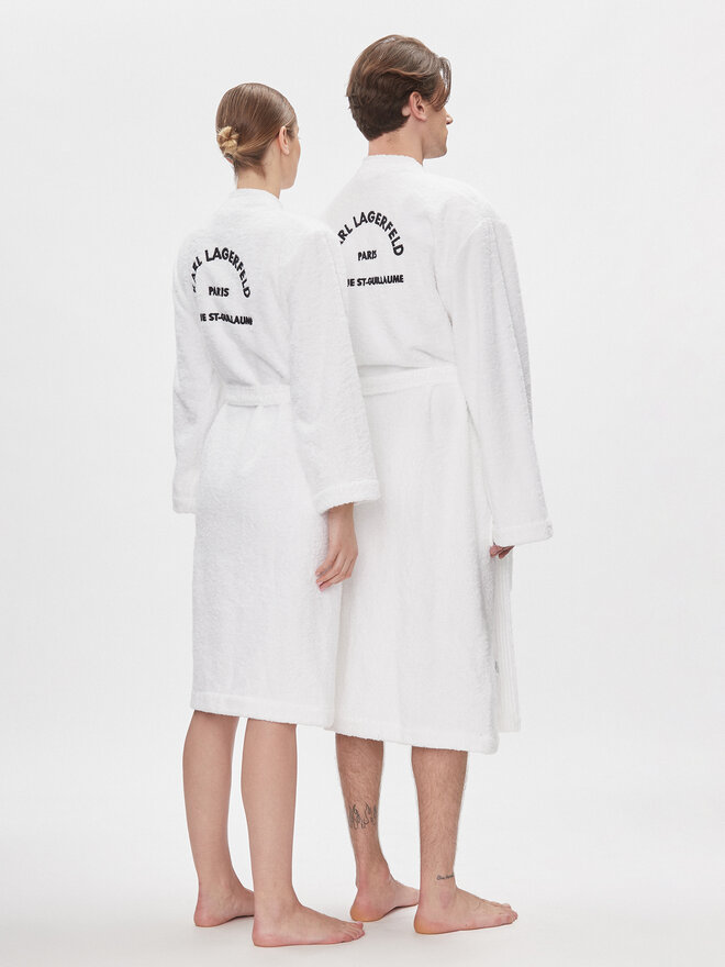KARL LAGERFELD KARL LAGERFELD Bademantel Unisex Logo 225W2190 Weiß