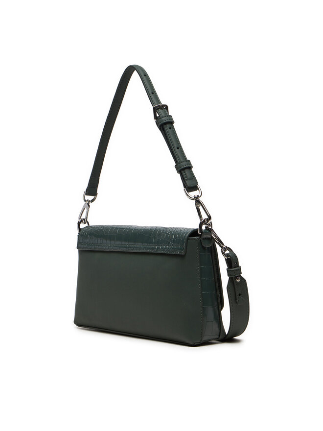 Calvin Klein Ročna torba Calvin Klein Ck Must Shoulder Bag_Croco K60K612111 Zelena