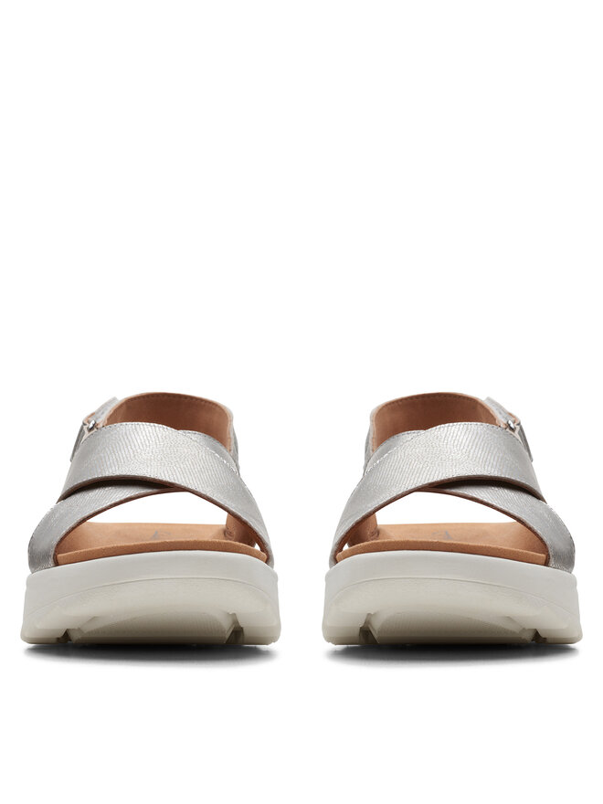 Clarks Sandali Clarks DashLite Wish 26171951 Srebrna