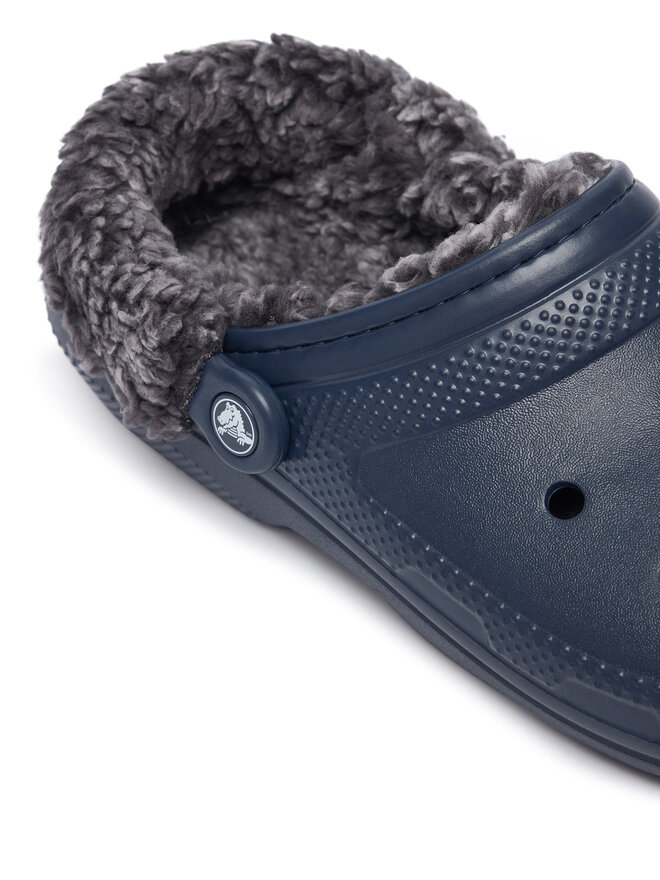 Crocs Pantoletten Crocs Classic Fleece Lined Clog Quartz 211396 Dunkelblau