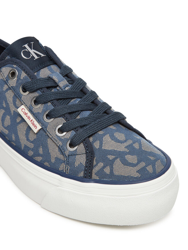 Calvin Klein Jeans Sneakersy Calvin Klein Jeans Vulc Flatf Jacquard YW0YW01965 Granatowy