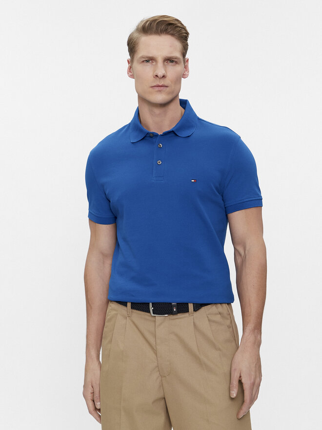 Tommy Hilfiger Tommy Hilfiger Polo marškinėliai 1985 MW0MW17771 Mėlyna Slim Fit
