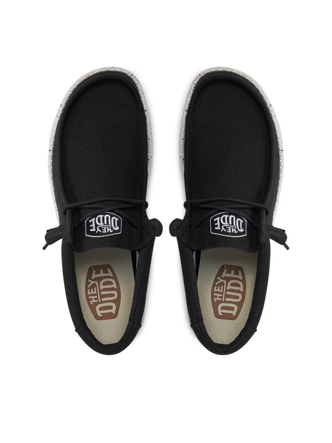 Hey Dude Мокасини Hey Dude Wally Slub 40009-001 Чорний