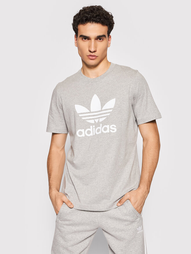 adidas adidas Футболка adicolor Classics Trefoil H06643 Сірий Regular Fit