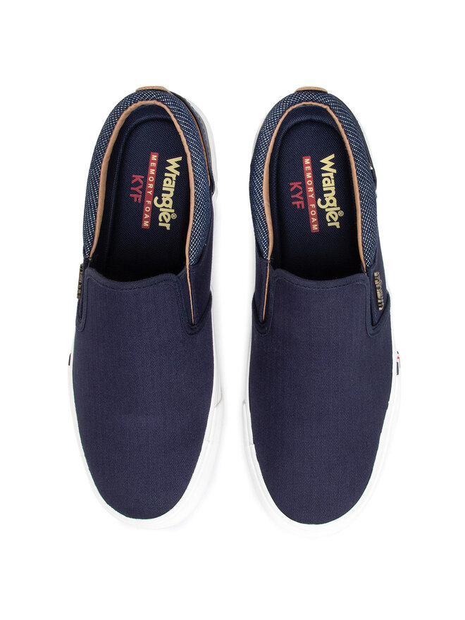 Wrangler Sneakers aus Stoff Wrangler Monument Slip On WM01002A Dunkelblau