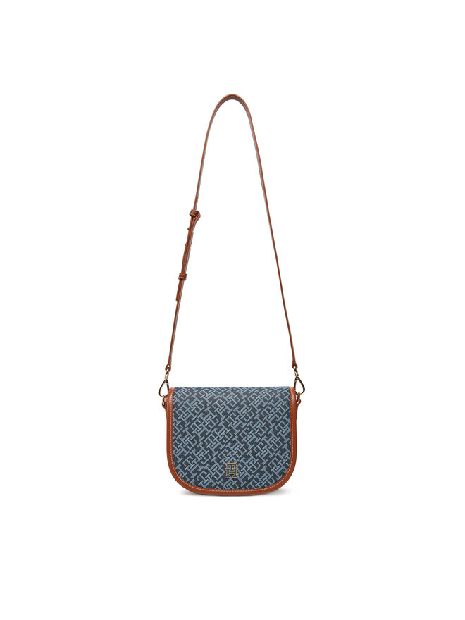 Tommy Hilfiger Kabelka Tommy Hilfiger Th Monoplay Leather Saddle Bag AW0AW17414 Tmavomodrá