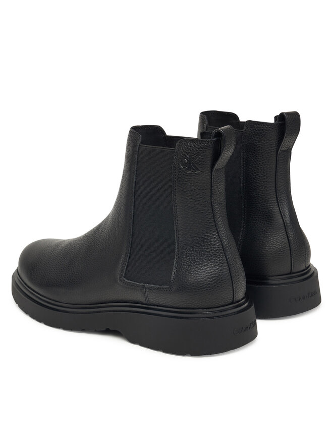 Calvin Klein Klassische Stiefeletten Calvin Klein Combat Ess Chelsea Boot Lth YM0YM01374 Schwarz