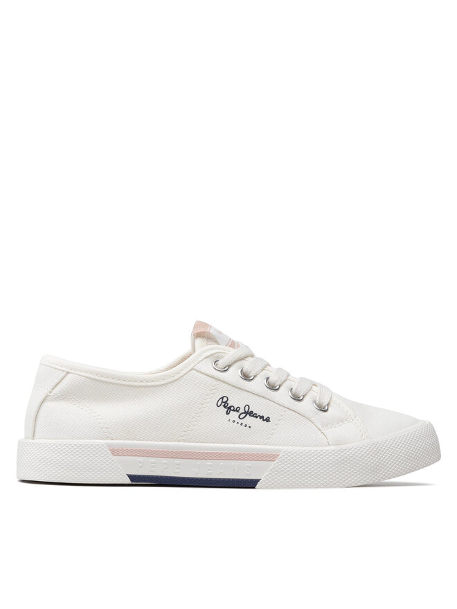 Pepe Jeans Πάνινα παπούτσια Pepe Jeans Brady Girl Basic PGS30543 Λευκό