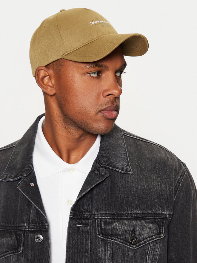 Calvin Klein Бейсболка Calvin Klein Mono Logo Print Cap K50K512140 Коричневий