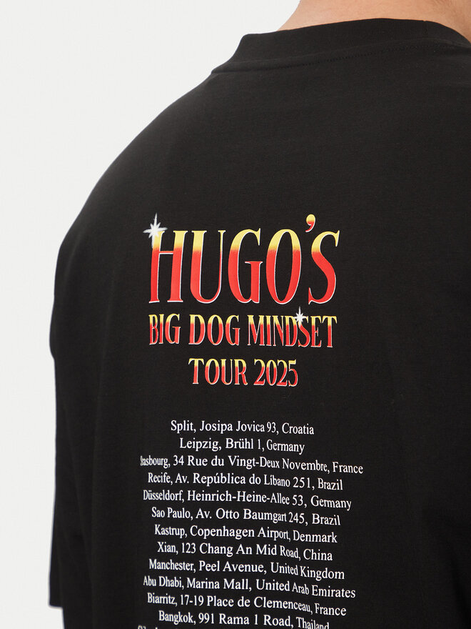 HUGO HUGO T-Shirt Dugie 50538259 Μαύρο Oversize