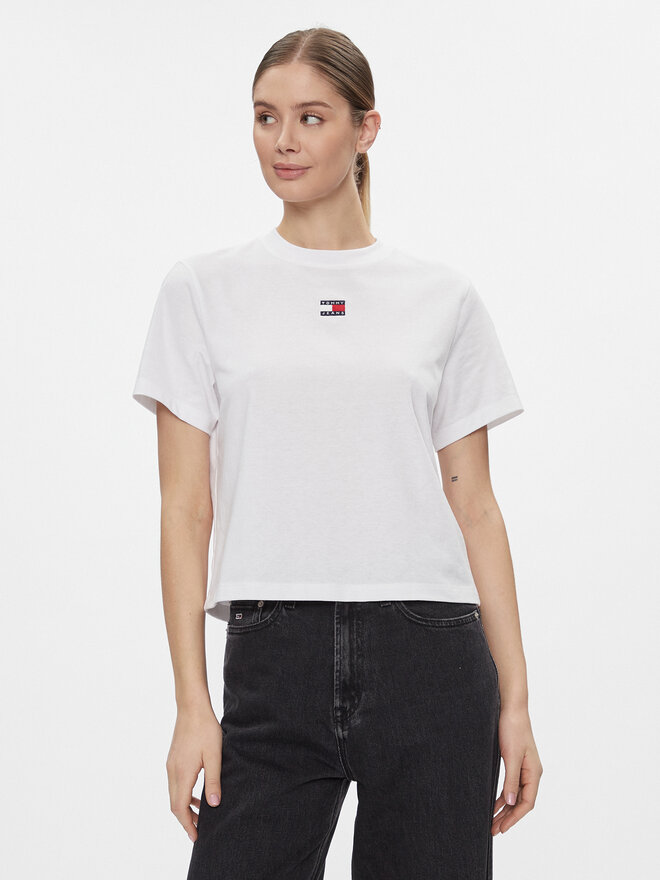 Tommy Jeans Tommy Jeans Camiseta Badge DW0DW17391 Blanco Boxy Fit
