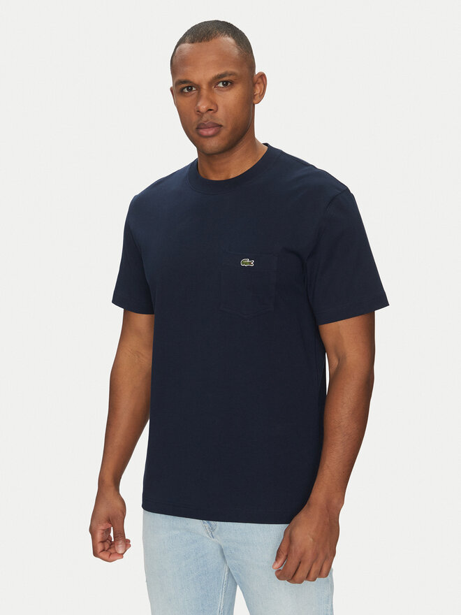 Lacoste Lacoste Majica TH2827 Mornarsko modra Regular Fit
