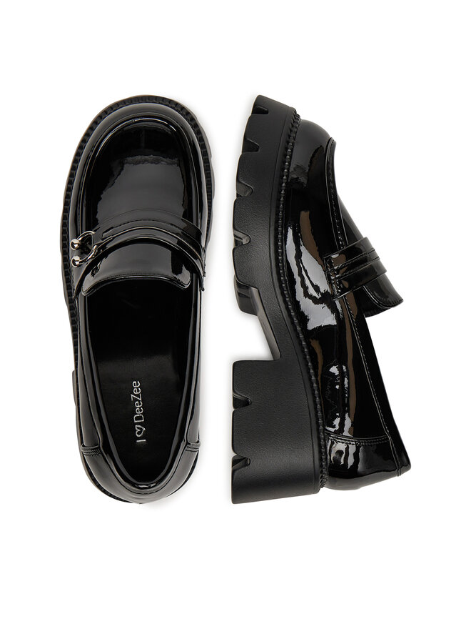 DeeZee Loafersy DeeZee HLD-2016-1 Czarny