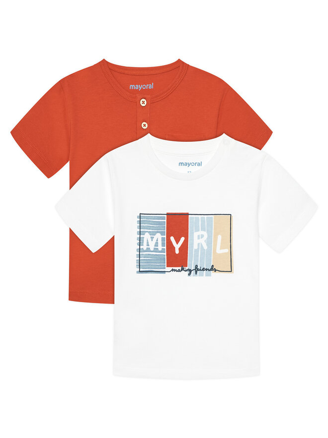 Mayoral Mayoral Set 2 majice 1060 Šarena Regular Fit