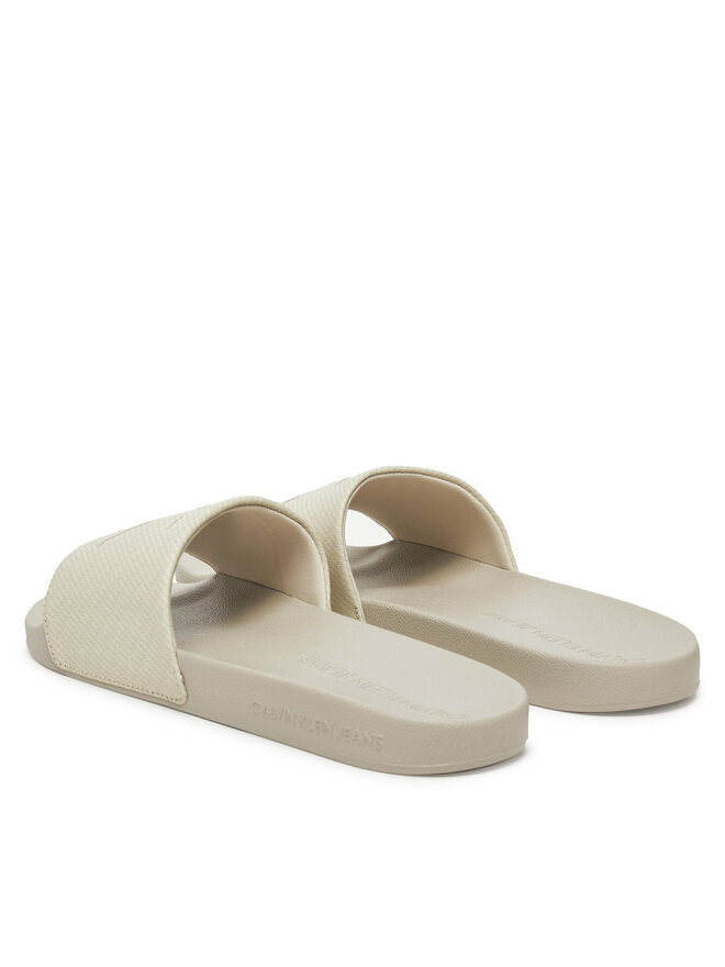 Calvin Klein Jeans Шльопанці Calvin Klein Jeans Slide Aop Print YM0YM01269 Бежевий